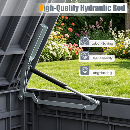 180 Gal Outdoor Deck Box, Lockable Storage Bin, Gray Sheds & Outdoor Storage at Gallery Canada