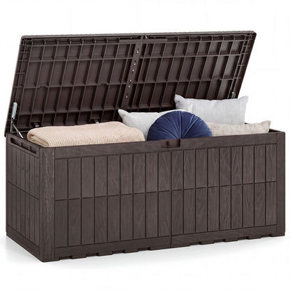 180 Gal Outdoor Deck Box Lockable Storage Bin, Brown Sheds & Outdoor Storage at Gallery Canada