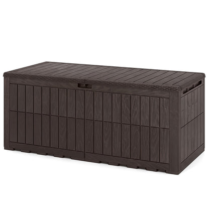 180 Gal Outdoor Deck Box Lockable Storage Bin, Brown Sheds & Outdoor Storage at Gallery Canada