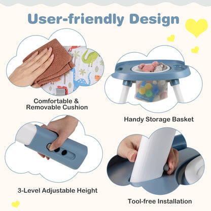 16-in-1 Baby High Chair with Activity Center and Booster Seat for Babies and Toddlers-Celadon, Green High Chairs at Gallery Canada