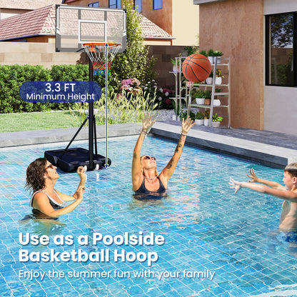 Portable Basketball Hoop, Adjustable 3.3-10 Feet, Black Sport Equipments at Gallery Canada