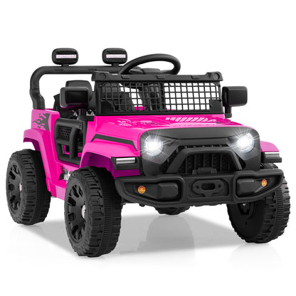 12V Kids Ride on Truck Car Battery Powered Electric Vehicle, Pink Powered Ride On Toys at Gallery Canada