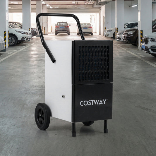 189 Pints Commercial Dehumidifier with Built-in Water Pump, Black Dehumidifiers Black at Gallery Canada