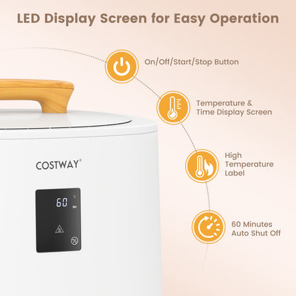 18L Large Towel Warmer, LED Display, Auto Shut Off, White Dryers at Gallery Canada