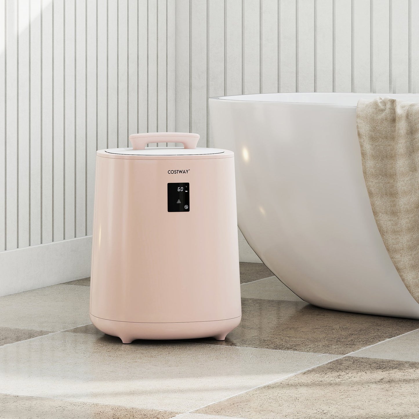 18L Large Towel Warmer with LED Display and Auto Shut off, Pink Dryers at Gallery Canada