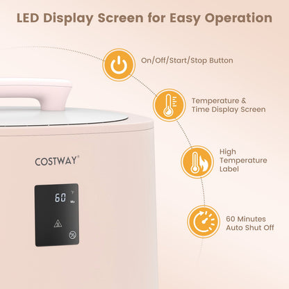 18L Large Towel Warmer with LED Display and Auto Shut off, Pink Dryers at Gallery Canada