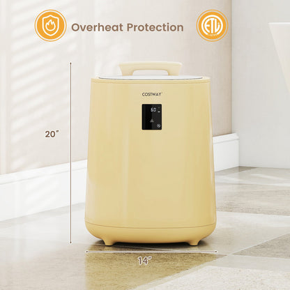 18L Large Towel Warmer with LED Display and Auto Shut off, Yellow Dryers at Gallery Canada