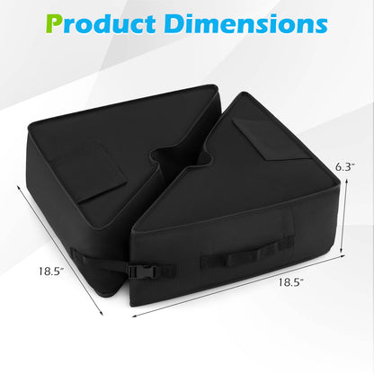 18.5" Square Umbrella Base, Weatherproof Fabric, Black Outdoor Umbrella Bases at Gallery Canada