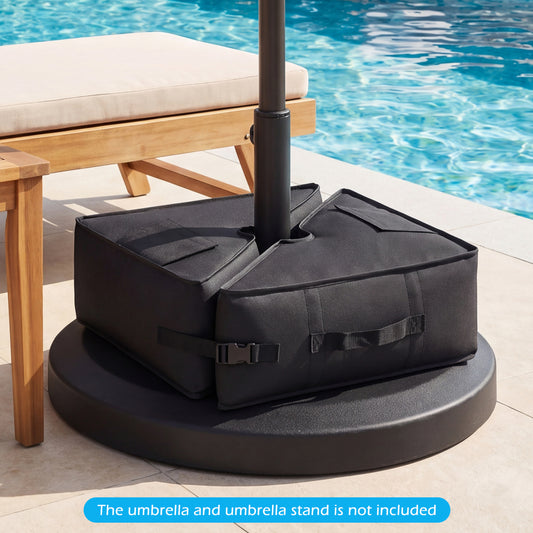 18.5" Square Umbrella Base, Weatherproof Fabric, Black Outdoor Umbrella Bases Black at Gallery Canada
