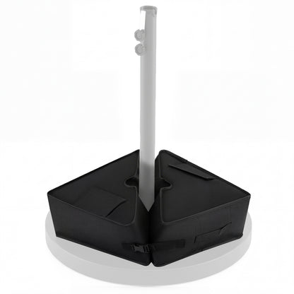 18.5" Square Umbrella Base, Weatherproof Fabric, Black Outdoor Umbrella Bases at Gallery Canada
