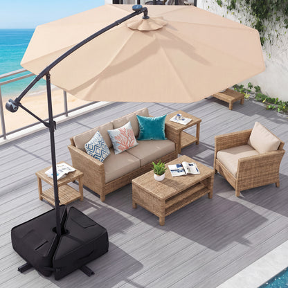 18.5" Square Umbrella Base, Weatherproof Fabric, Black Outdoor Umbrella Bases at Gallery Canada
