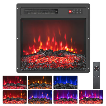 18 Inch Electric Fireplace Insert, Remote Control, 7 Flame, Colors Fireplaces Options at Gallery Canada