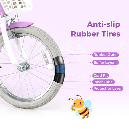 18 Inch Girls Bike With Doll Seat, Streamers, 4-8 Years, Purple Kids Bike at Gallery Canada