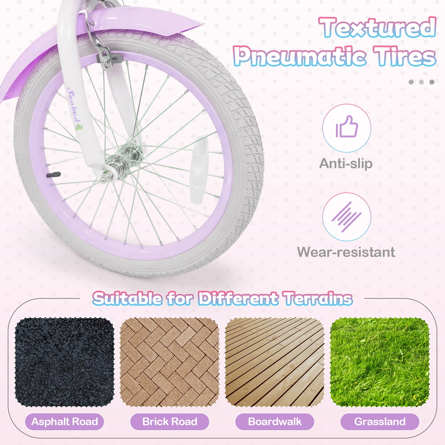 18-Inch Kids Bike, Adjustable With Basket, Princess Of The Sea, Purple Kids Bike at Gallery Canada