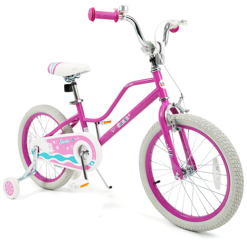18 Inch Kids Bike for Aged 3-8 Years Old with Adjustable Handlebar Pink- Starlight Wave, Pink