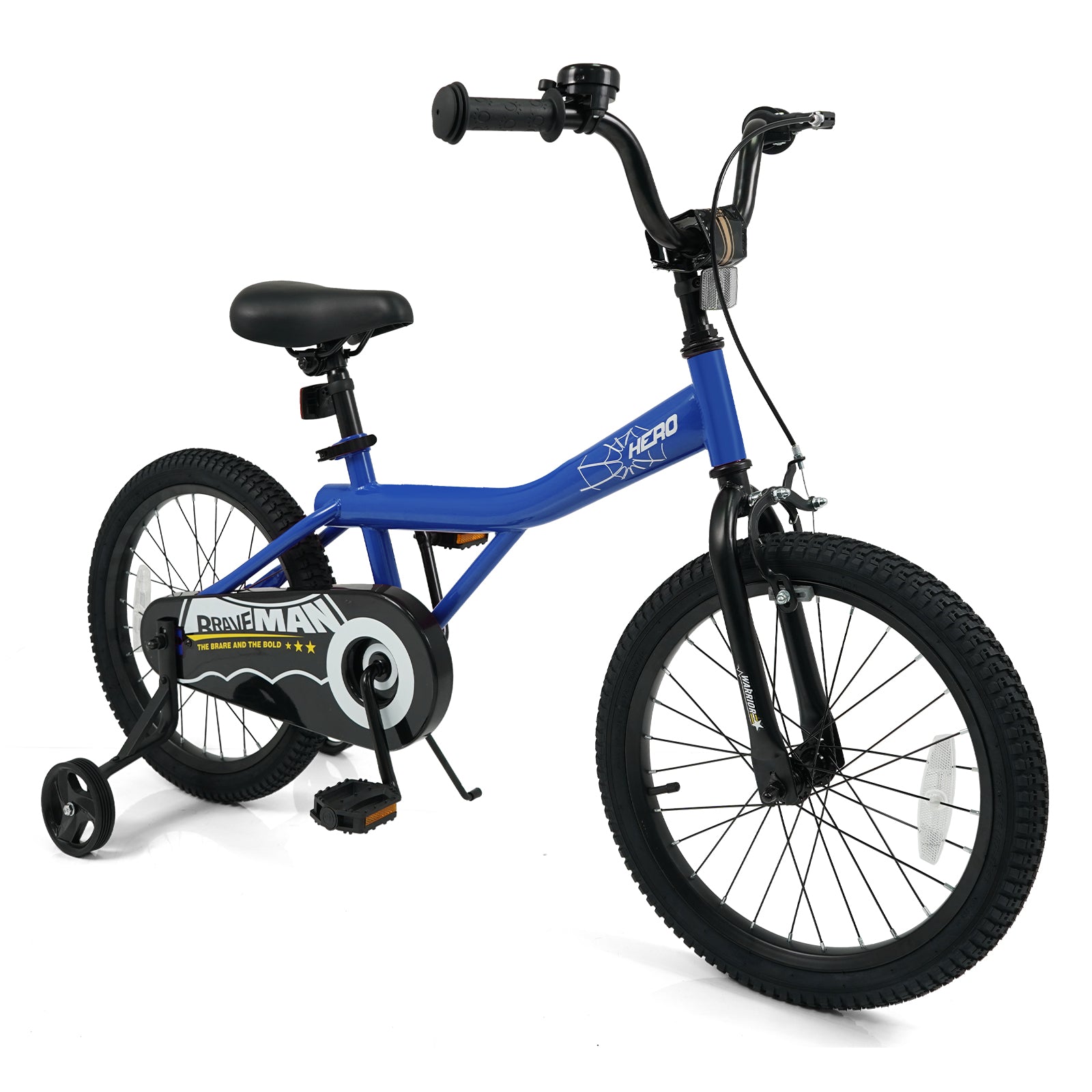 18-Inch Kids Bike with Removable Training Wheels Navy - Brave Hero, Navy Kids Bike Navy at Gallery Canada