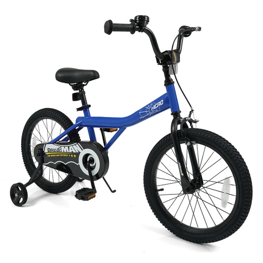 18-Inch Kids Bike, Removable Training Wheels, Navy Kids Bike Navy at Gallery Canada