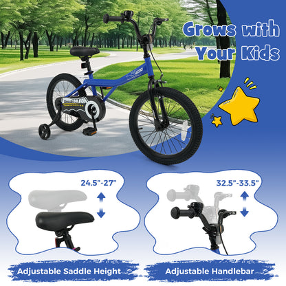 18-Inch Kids Bike with Removable Training Wheels Navy - Brave Hero, Navy Kids Bike at Gallery Canada