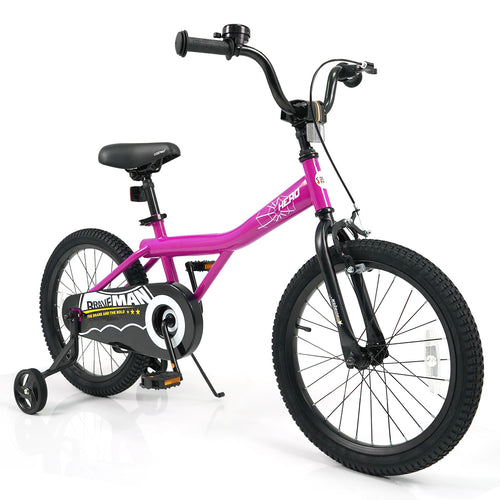18-Inch Kids Bike, With Removable Training Wheels, Pink