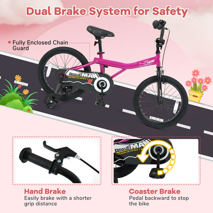 18-Inch Kids Bike, With Removable Training Wheels, Pink Scooters at Gallery Canada