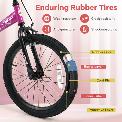 18-Inch Kids Bike, With Removable Training Wheels, Pink Scooters at Gallery Canada
