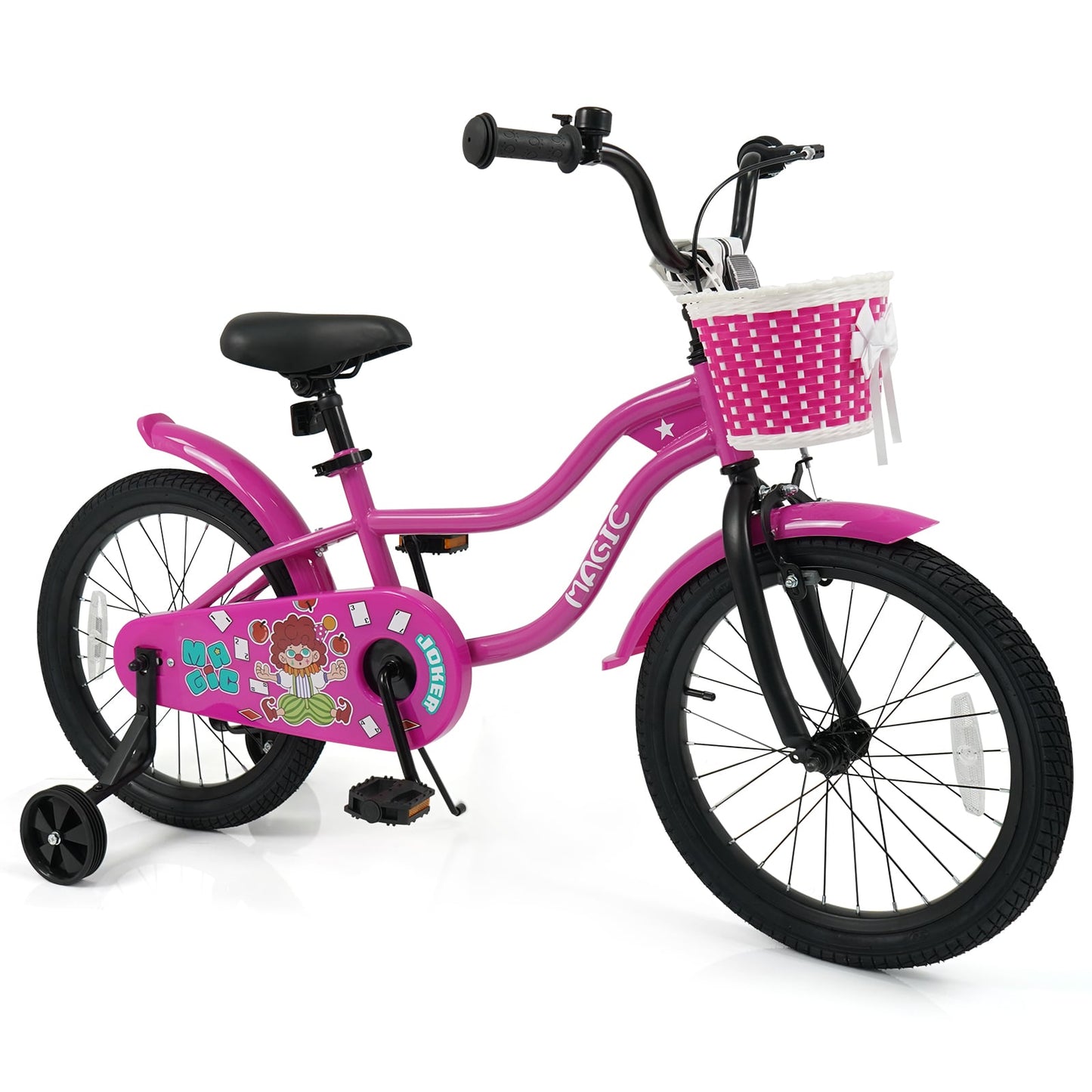 18 Inch Kids Bike with Training Wheels for Aged 3-8 Years Old - Magic Rose, Rose Red Kids Bike at Gallery Canada