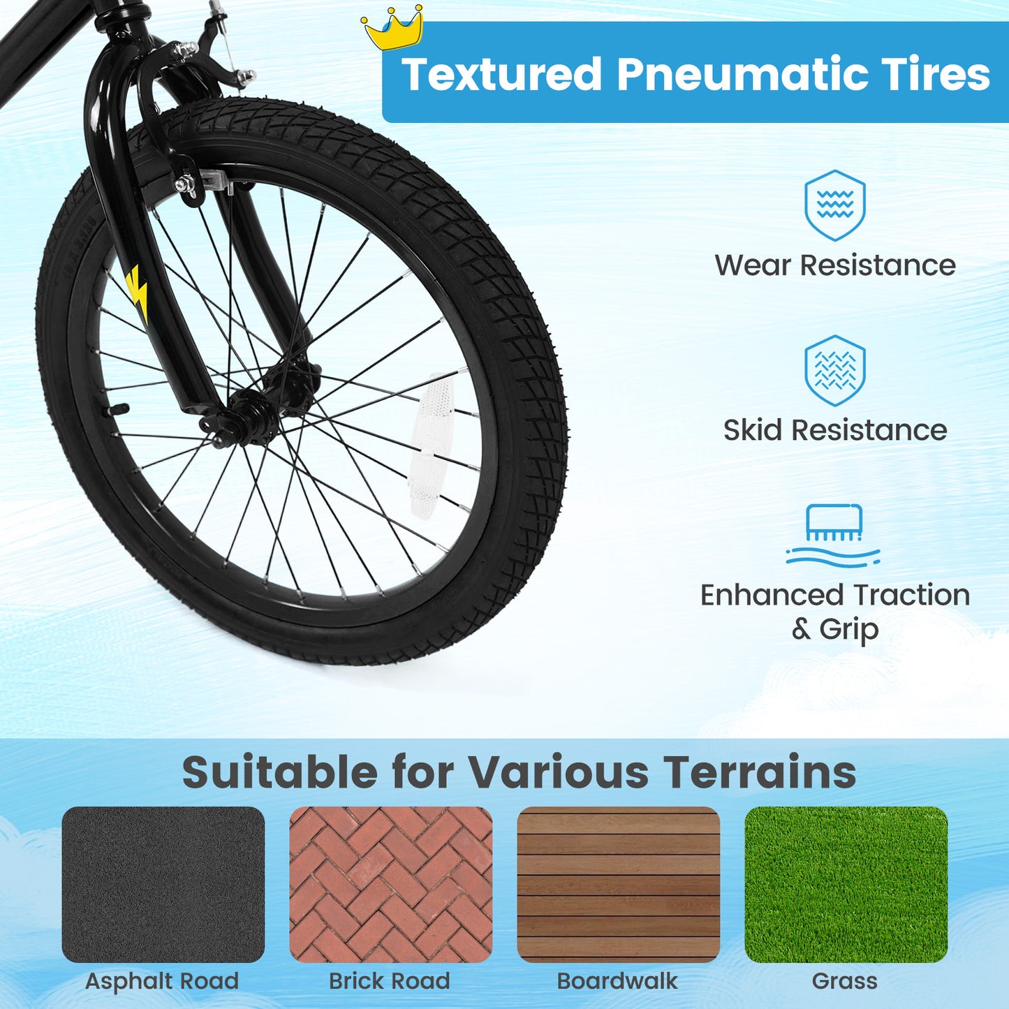 18 Inch Kids Bike with Training Wheels for Ages 4-8 Years Old Black- Street Art Time, Black Kids Bike at Gallery Canada