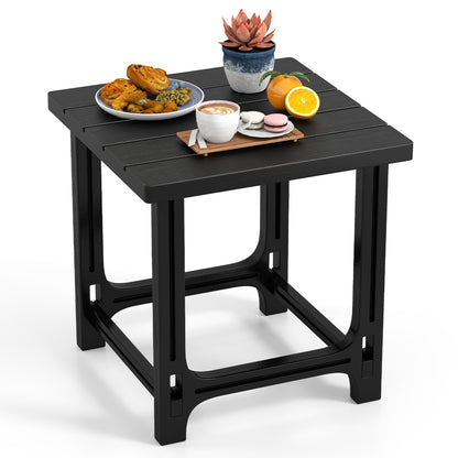18 Inch Outdoor Adirondack Side Table, Black Patio Coffee Tables at Gallery Canada