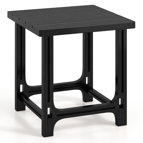 18 Inch Outdoor Adirondack Side Table, Black