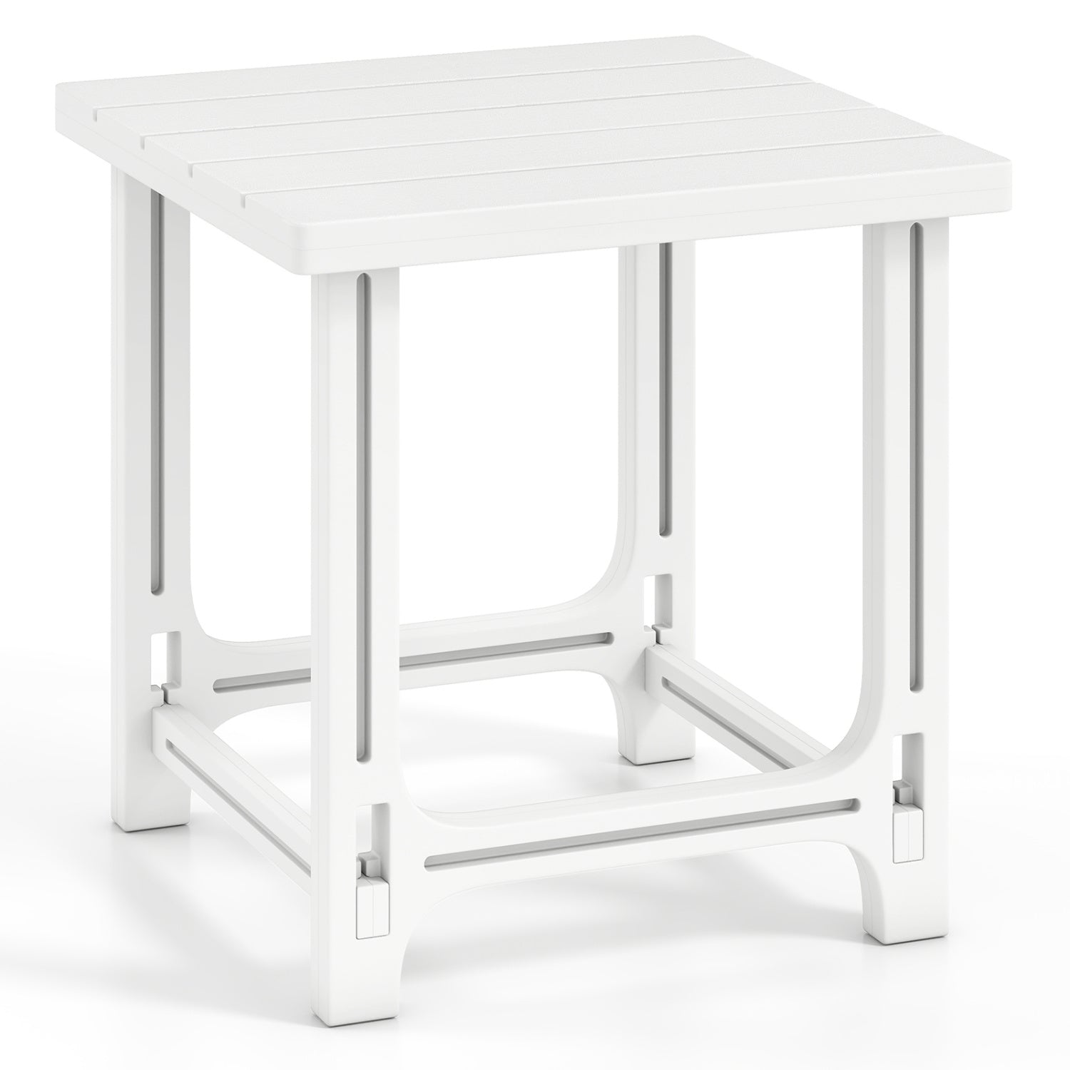 18 Inch Outdoor Adirondack Side Table, White Patio Coffee Tables at Gallery Canada