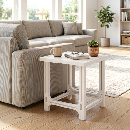 18 Inch Outdoor Adirondack Side Table, White Patio Coffee Tables at Gallery Canada