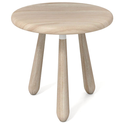 18 Inch Outdoor Mahogany Wood Side Table with Thickened Board, Natural End & Side Tables at Gallery Canada