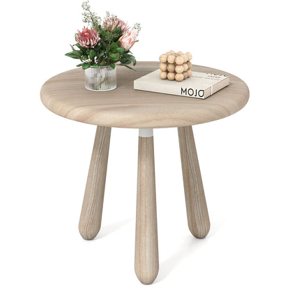 18 Inch Outdoor Mahogany Wood Side Table with Thickened Board, Natural End & Side Tables at Gallery Canada