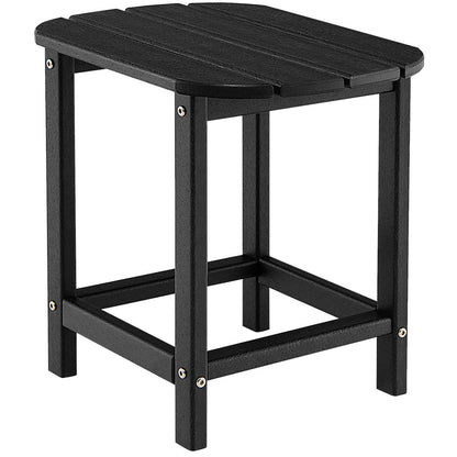 18 Inch Weather Resistant Side Table, Black Patio Coffee Tables Black at Gallery Canada