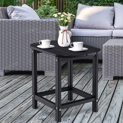 18 Inch Weather Resistant Side Table, Black Patio Coffee Tables at Gallery Canada