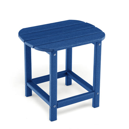 18 Inch Weather Resistant Side Table, Navy Patio Coffee Tables Navy at Gallery Canada