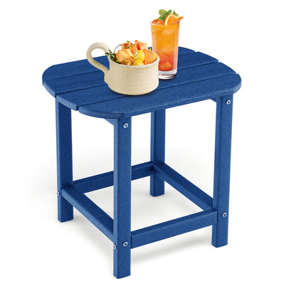 18 Inch Weather Resistant Side Table, Navy Patio Coffee Tables at Gallery Canada