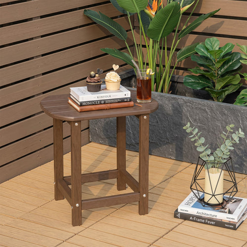 18 Inch Weather Resistant Side Table For Garden Patio