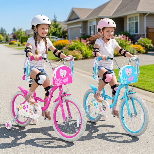 18-Inch Girls Bike, Front Bag & Streamers, Blue Kids Bike Blue at Gallery Canada