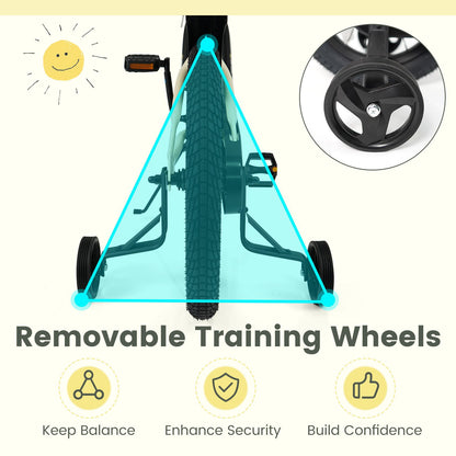 18 Inches Kids Bike Sport Bicycle with Removable Training Wheels Kids Bike at Gallery Canada