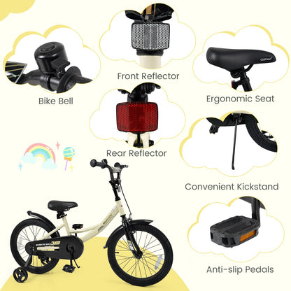 18 Inches Kids Bike Sport Bicycle with Removable Training Wheels Kids Bike at Gallery Canada