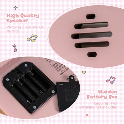 18 Keys Wooden Piano for Kids with Removable Music Stand, Pink Pianos & Keyboards at Gallery Canada