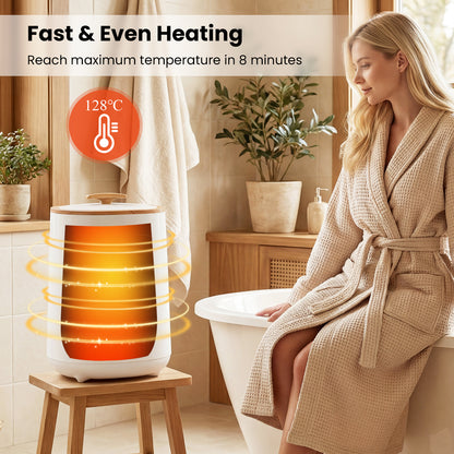 18 L Large Blanket Towel Warmer With LED Display, White Dryers at Gallery Canada