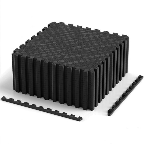 18 PCS Puzzle Mat, EVA Foam Interlocking Tiles, Black