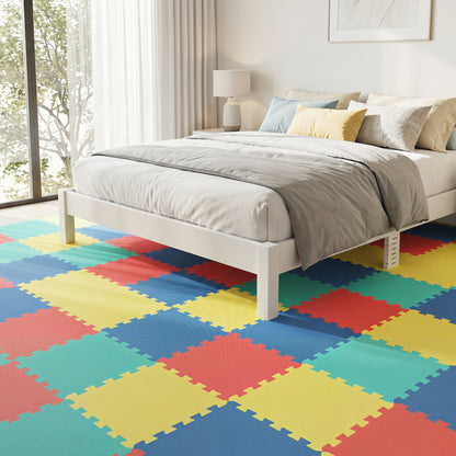 18 Pack Interlocking EVA Foam Floor Tiles with Boarders, Multicolor Decorative Fencing & Flooring at Gallery Canada