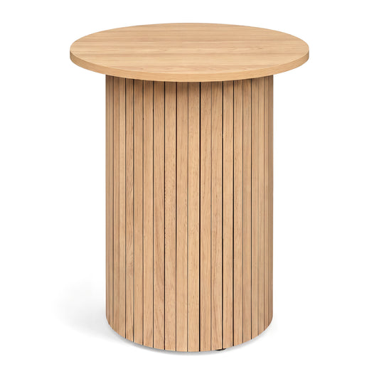 18" Round Fluted Side Table, Natural End & Side Tables Natural at Gallery Canada