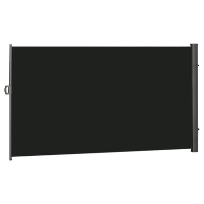118" x 79" Retractable Side Awning, Outdoor Folding Privacy Screen, UV & Wind Resistant, Black Side Awnings Gray Frame, Black Fabric at Gallery Canada