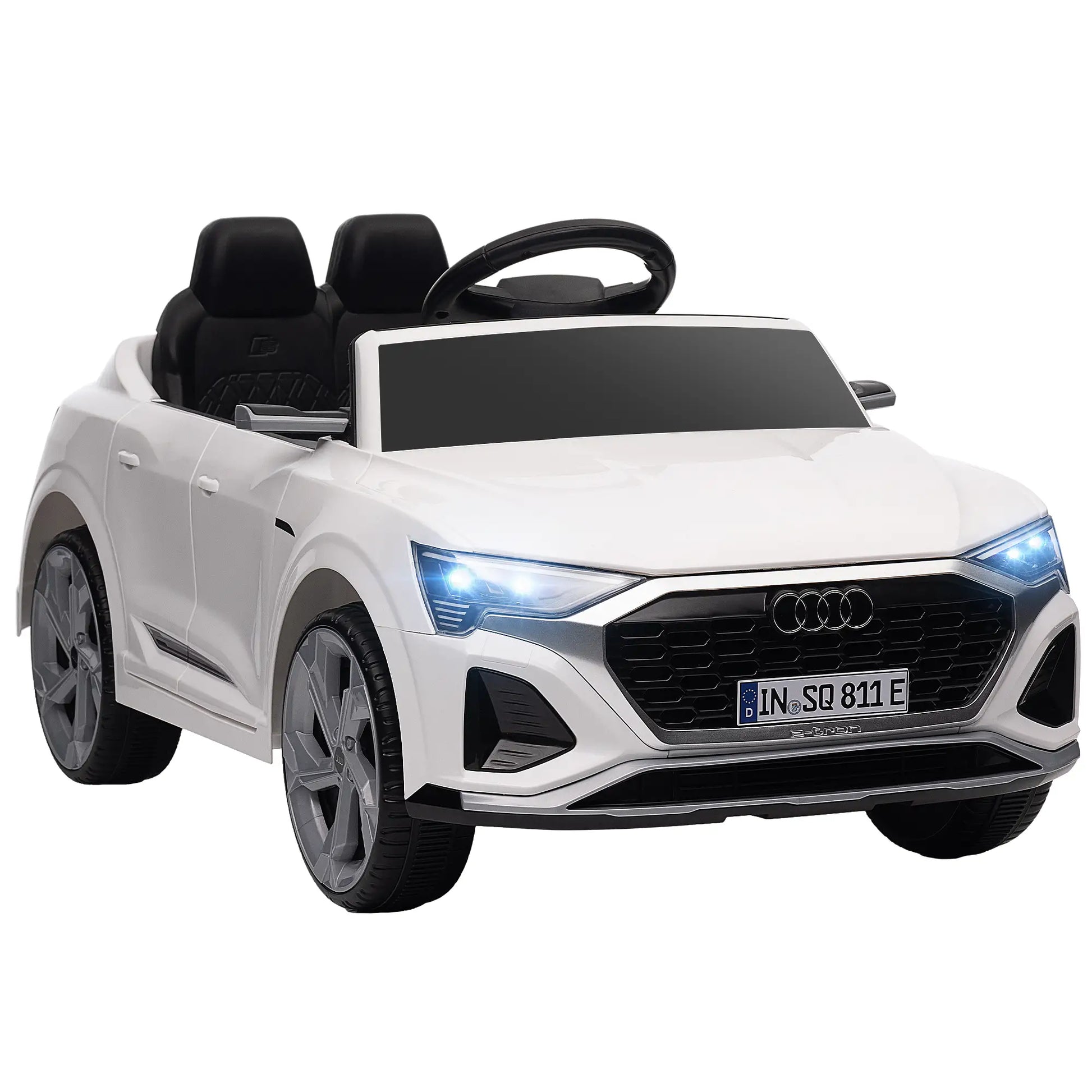 12V Kids Electric Car, Audi Q8 E-Tron Sportback, Remote Control, White Electric Toy Cars at Gallery Canada