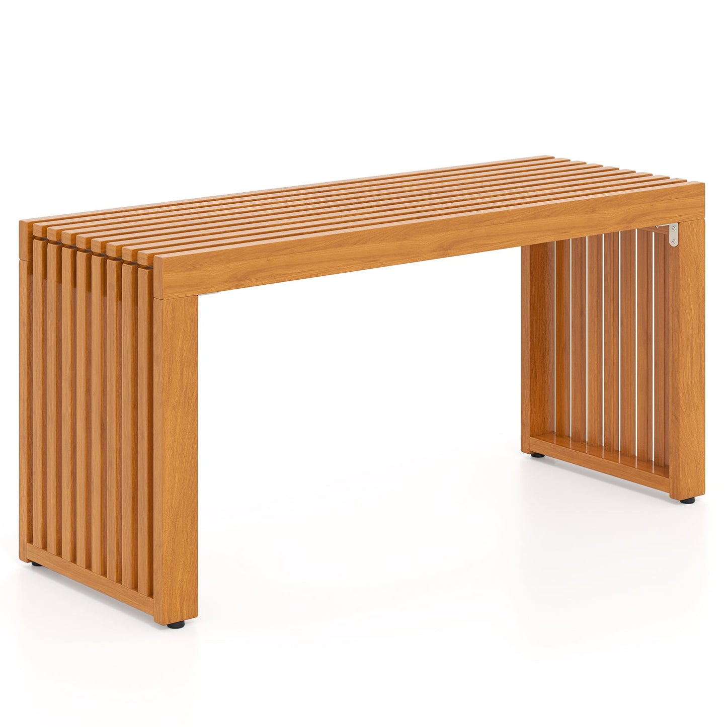 36 Inch Acacia Wood Patio Bench, All-Slat Loveseat Outdoor Benches Options at Gallery Canada