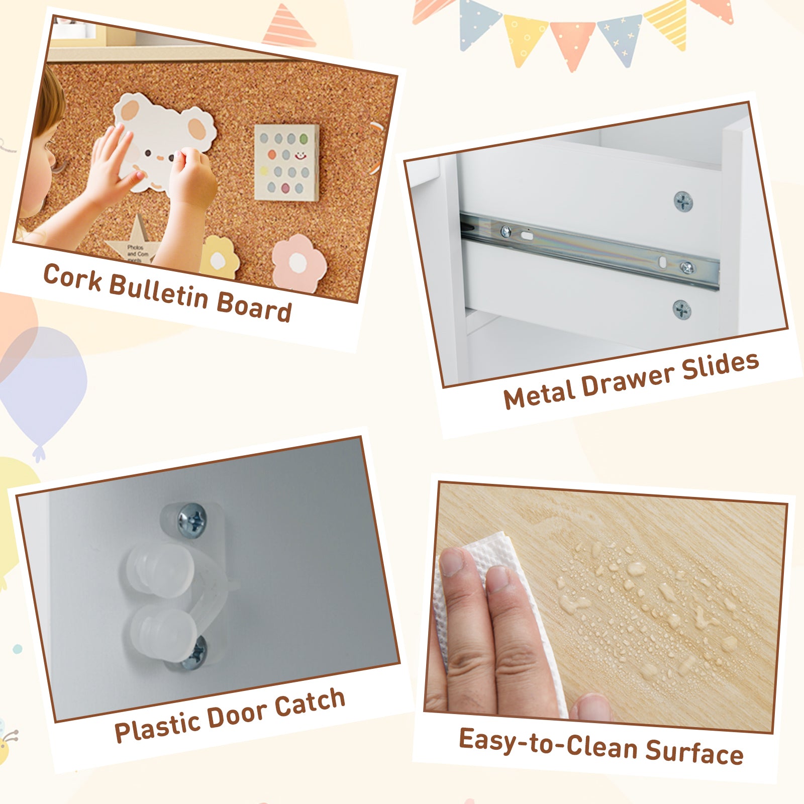 Kids Study Desk and Chair Set Student Table and Chair, Natural Kids Table & Chair Sets at Gallery Canada